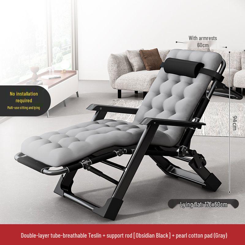 Reclining Foldable Lounge Chair for Napping, Office, or Home Use