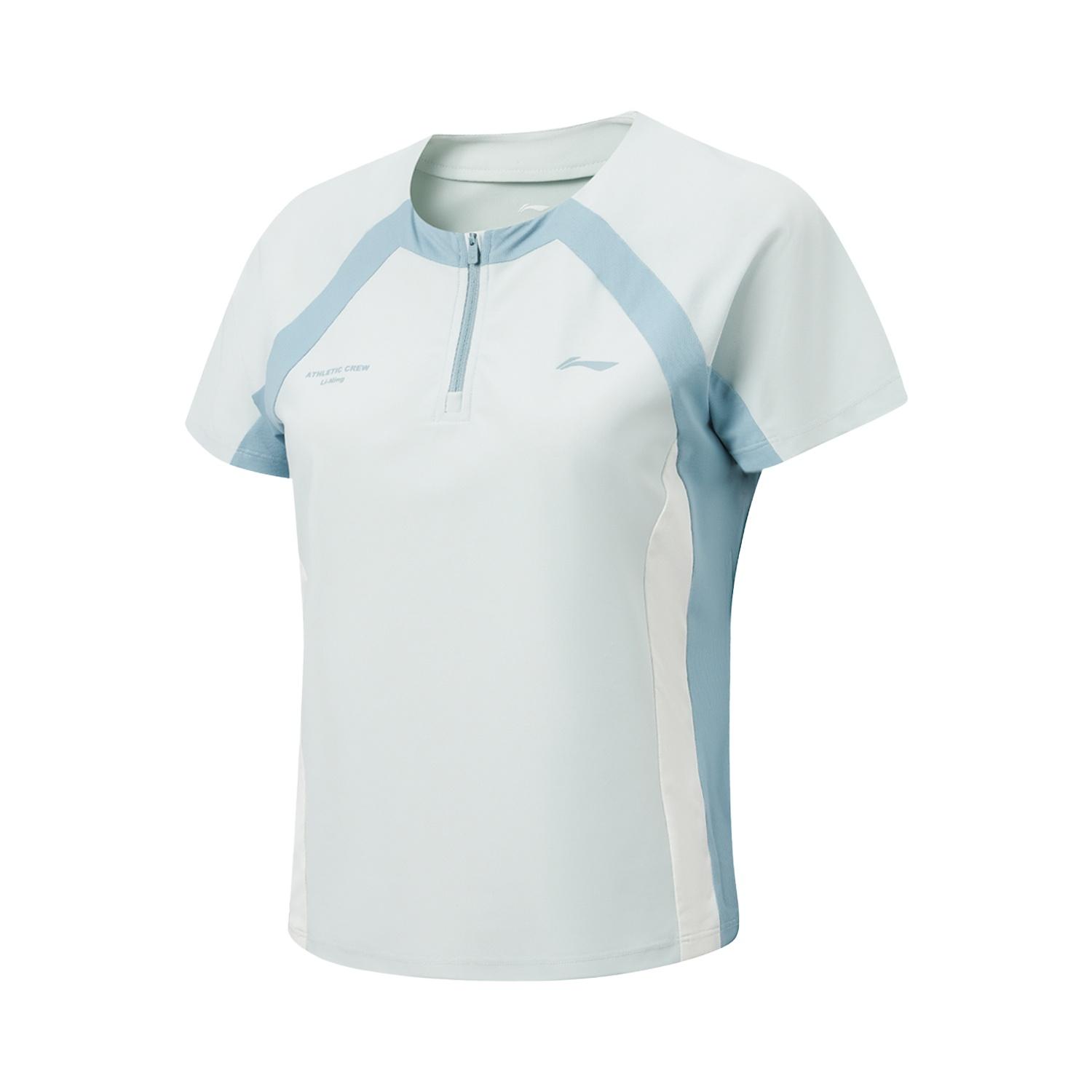 Женская футболка Li-Ning Серия Фитнес Color Block Логотип Буквы Топы ATSW412-2 M