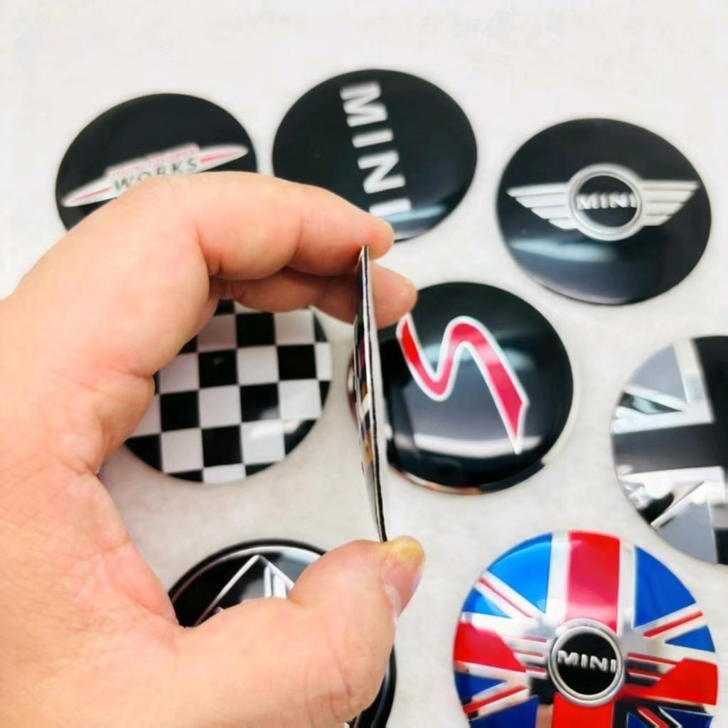 Car Emblem Wheel Hub Cover Sticker Accessory For BMW Mini Works Cooper F54 F55 F56 F57 F60 R50 R52 R53 R55 R56 R57 R58 R59 R60