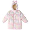 DEESHA Girls' Sweet Print Hooded Mid-length Down Jacket