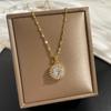 **Lively Women's Necklace: Titanium Steel & Gold-Plated Copper Clavicle Chain**