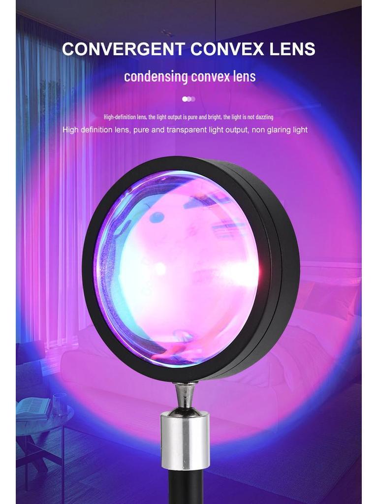 Sunset Lamp Color-Changing Night Light for Photography, Live Streams, Influencers & Atmosphere Projection
