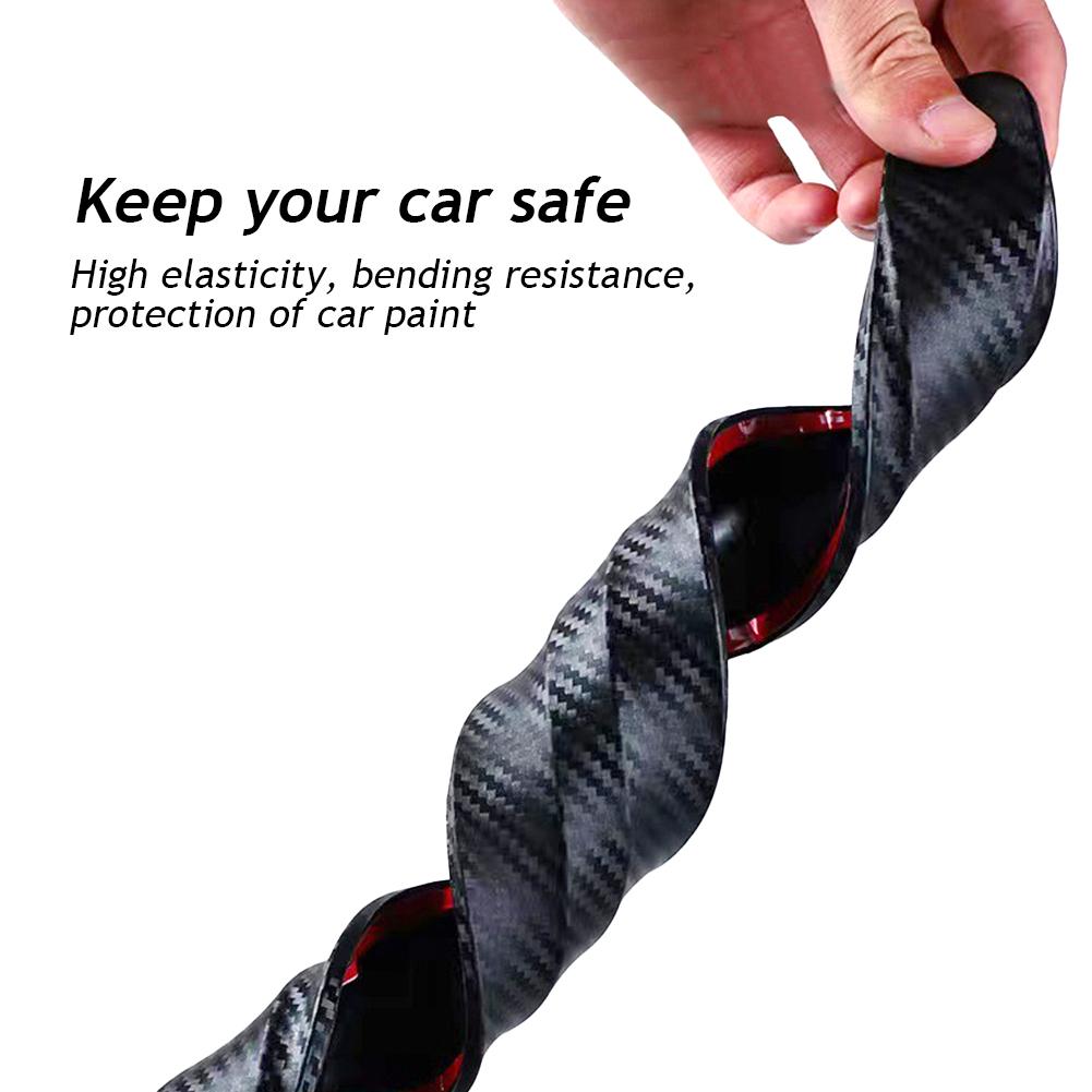 4Pcs Car Bumper Anti-collision Strips Door Body Scratch Automotive Protective Tape Strips Door Guard Lip Stickers Car Accessorie Interior Mirrors 6