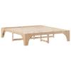 Brown Bed Frame 180 x 200 cm Solid Pine Wood