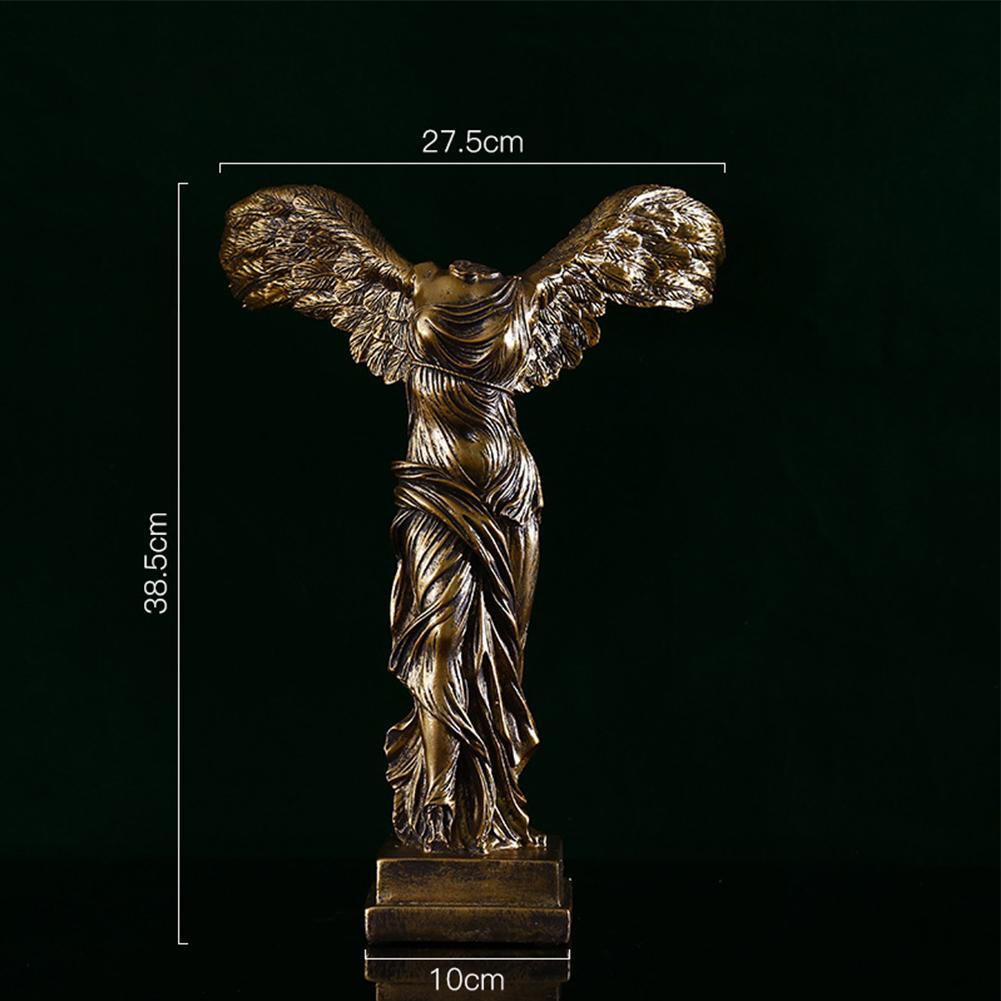 

Для Goddess of Victory Настольная скульптура из смолы Крылатая статуэтка Украшение для поддержки и вдохновения с детализированным крылатым дизайном