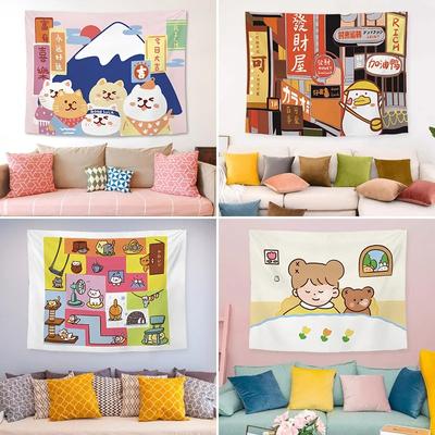 Tissu de Fond d'Animation de Dessin Animé Décoration Murale Maison Tapisserie Bureau Salon