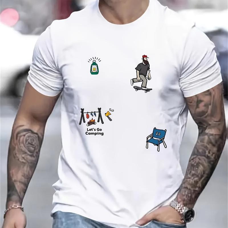 

Gradient Letter Graffiti T-shirt - Fashion Street Trendy Style XXL серый