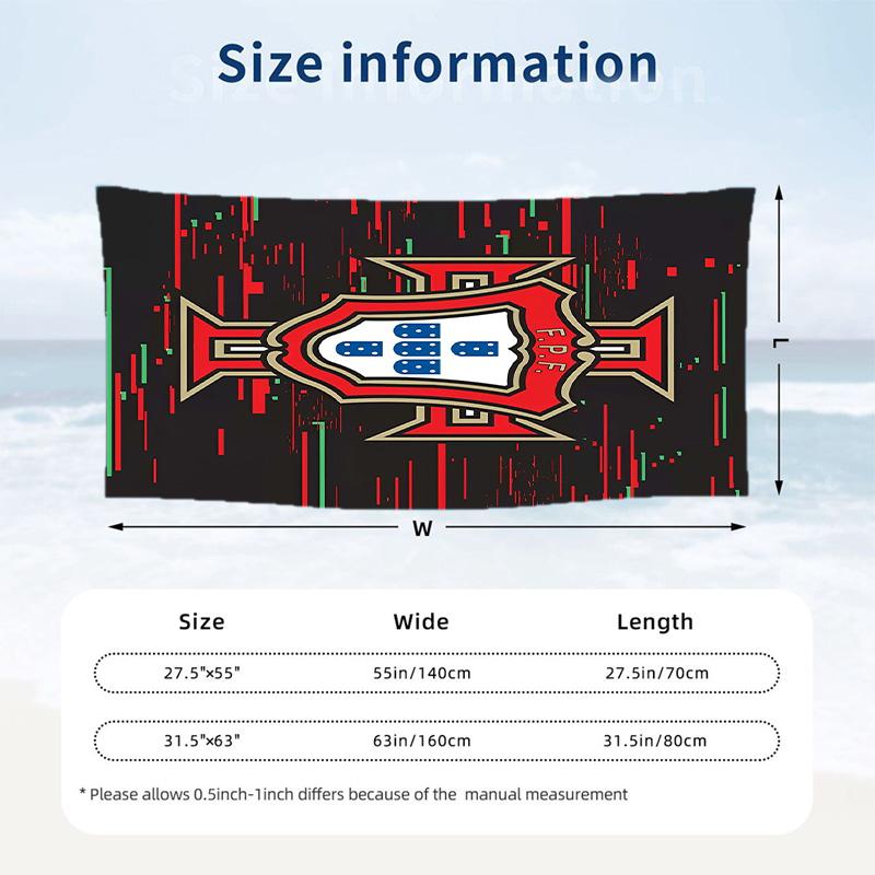 Portugal national football team Beach Towel Soft Microfiber Summer Towel Quick Dry Absorbent Towel for Beach Swimming Pool Travel