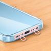 Not  Loss Double Hook Phone Lanyard Side Mount Pad Metal Lanyard Clip  with Two Rings Corrosion Resistant Clip for Phone
