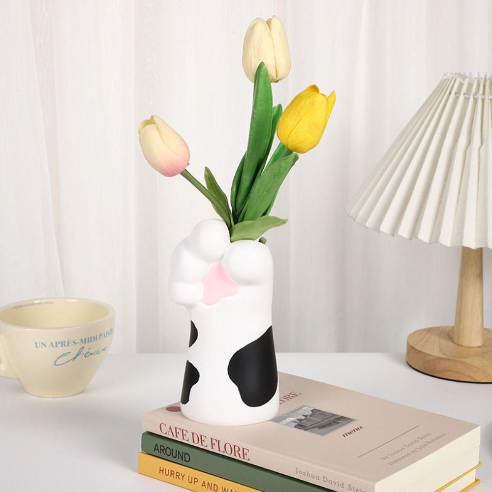 

Leak-Proof Cat Claw Vase Resin Desktop Storage Box Durable Decoration