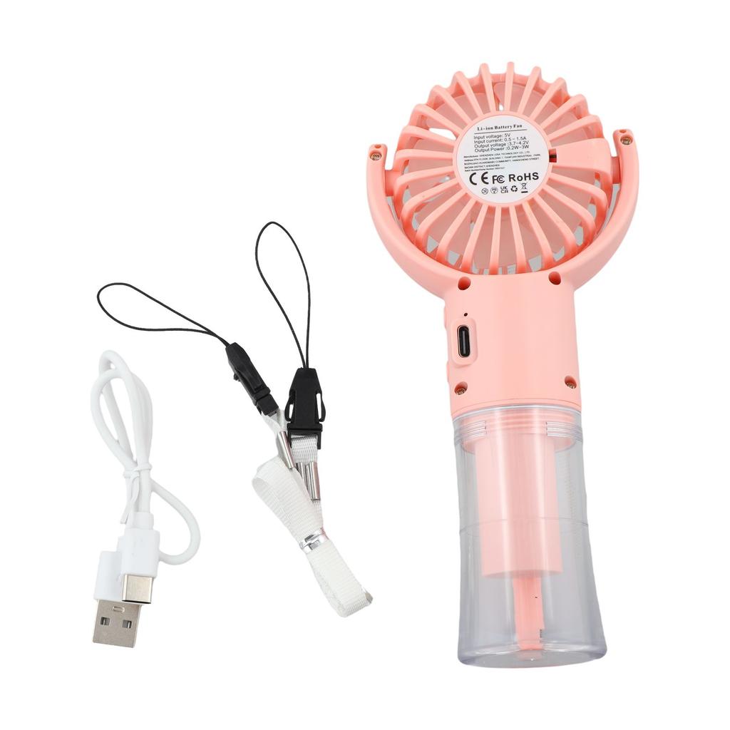 Mini Spray Fan Handheld Spray Water Fan For Hot Weather Lightweight Refreshing Mist 2000mAh Battery Easy To Carry