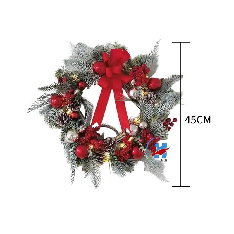 Christmas Wreath Front Door Ins Style Forest Theme Home Shop Window Decoration 35-50CM