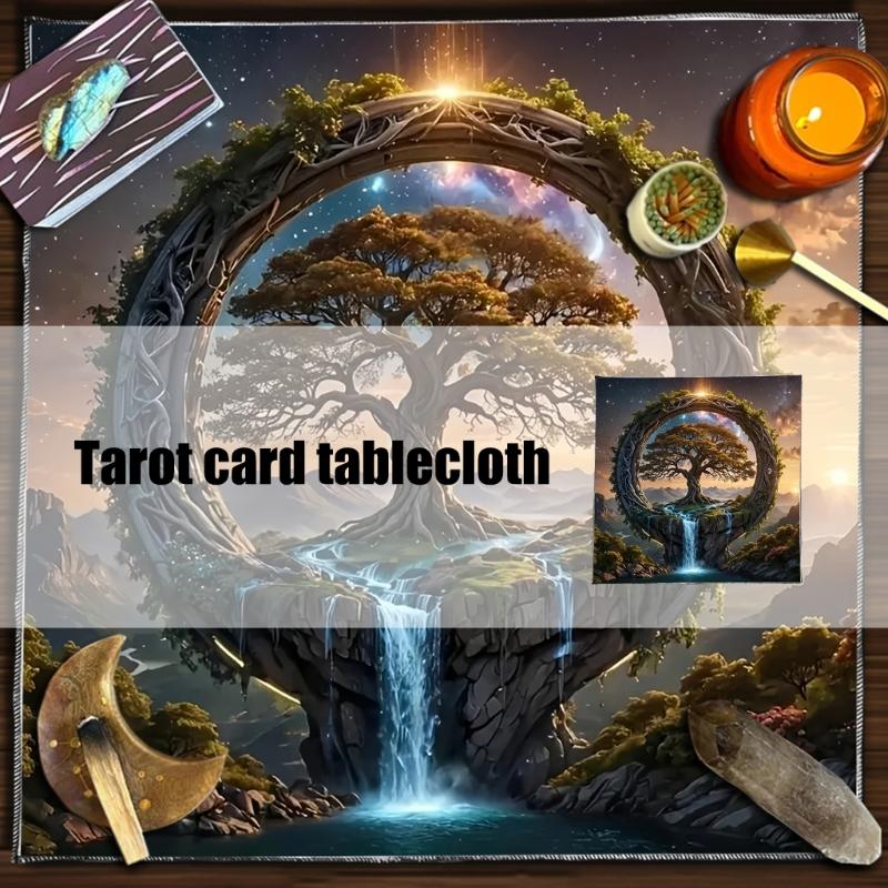 Square Divinations Tapestry Tree Waterfall Astrology Tablecloth Tarots Tablecloth Table Cloth Witchcrafts Supplies