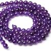 Amethyst Violet Natural Stone 4/6/8/10/12mm Beads 15"Strand Smooth Loose Spacer Beads for Jewelry Making DIY Bracelets Accessories