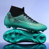 High-Cut Football Cleats Men Kids Synthetic Turf Training Shoes With Rubber Outsole Breathable Mesh Lining