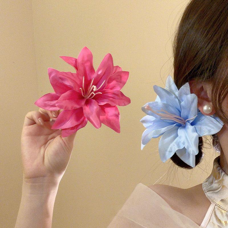 Böhmische Orchideenblüten Haarspange Romantische Braut Haarspangen Frauen Strand Hochzeit Urlaub Blume Pony Clip Haarnadel Haarschmuck