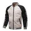 Men S Stand Collar Long Sleeve Patchwork Autumn Casual Jacket