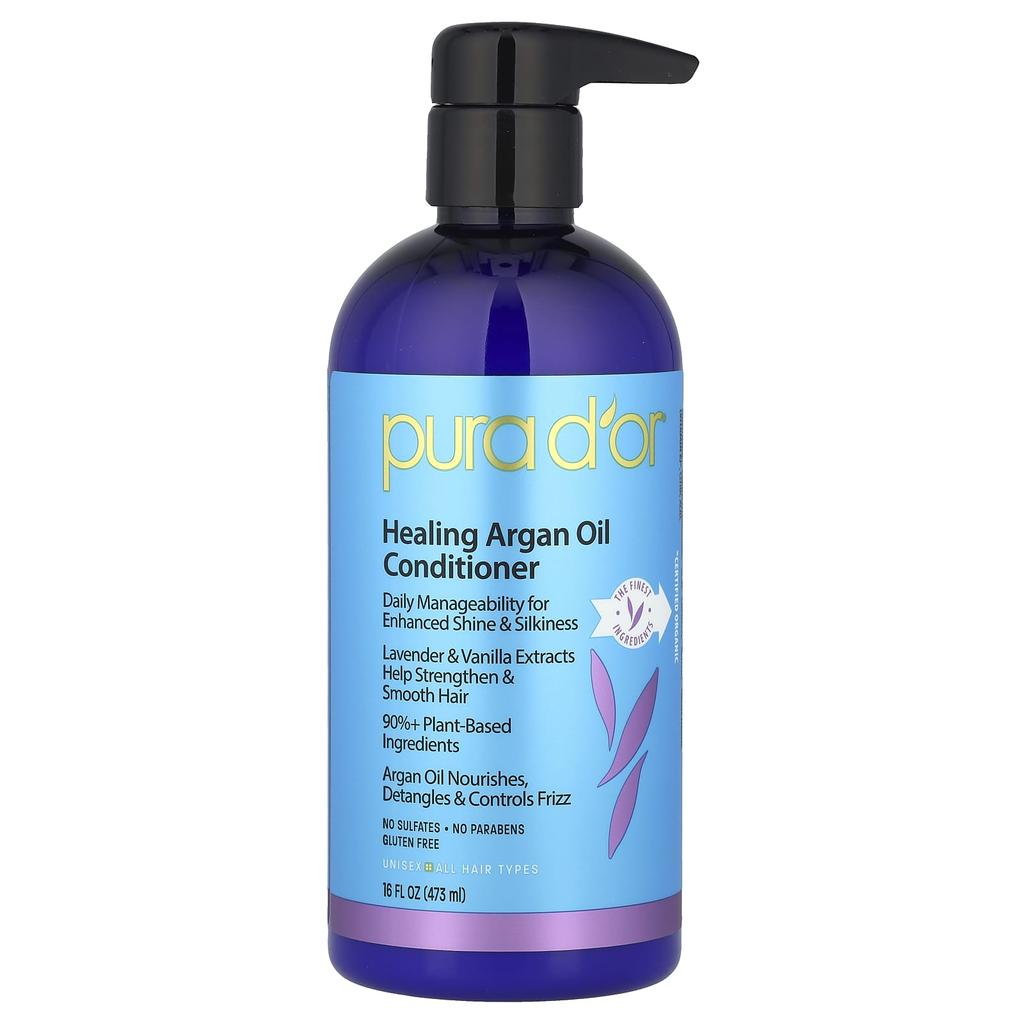 Pura D'Or, Healing Argan Oil Conditioner, All Hair Types, 473 Ml (16 Fl Oz)