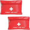 2Pcs First Aid Portable Empty Red First Aid Travel Relief Bag Paramedic Storage Life Saving Medicine Bag Sports Camping Walking Outdoor Activities