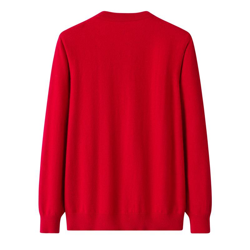 Warm Plus Size Jacquard Wool Cardigan for Middle-aged and Elderly Women