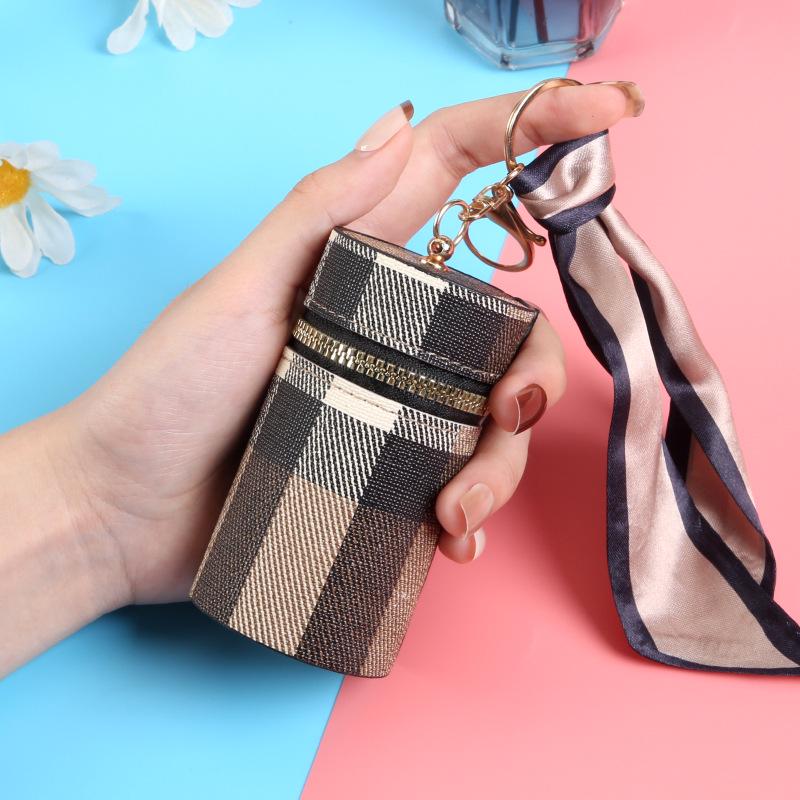 2024 Vintage Monogram Coin Purse: Mini Earphone, Lipstick & Keychain Bag