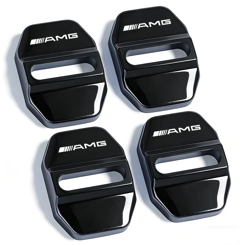 4Pcs Car Door Lock Cover Stainless Steel Protector Tire Valve For Mercedes Benz AMG W204 W205 W203 W211 W212 W213 W201 W210 W168 CA1