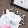 Garden Ornament Price Stand Wooden Memo Mini Blackboard Notice Sign Chalkboard Message Note Clip