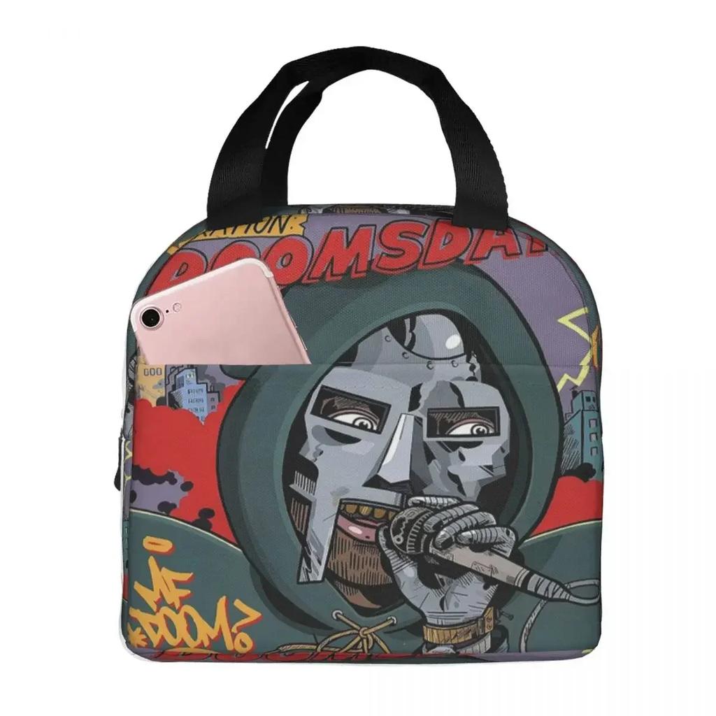 MF Music D-Doom-S Doomsday Operation Concert Cover Comic Insulated Lunch Bag Cooler Thermal Food Box Tote Lunch Boxes Container