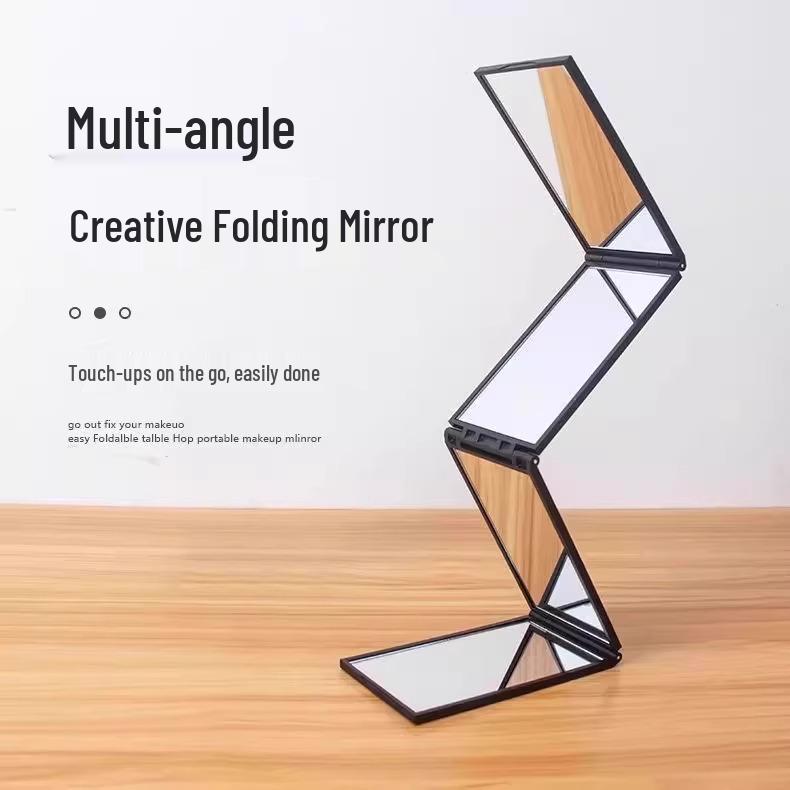Foldable 360-Degree Mirror for Haircuts and Makeup - See Back of Head