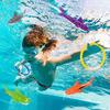 Pool Diving Toys, Underwater Swimming Pool Toys for Ages 4-8, Diving Rings and Training Sharks for Learning To Swim, 8 Pack