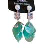 Blue Ocean Flower Shell Stud Earrings: Sweet, Girly, Vacation-Style Fashion Accessories