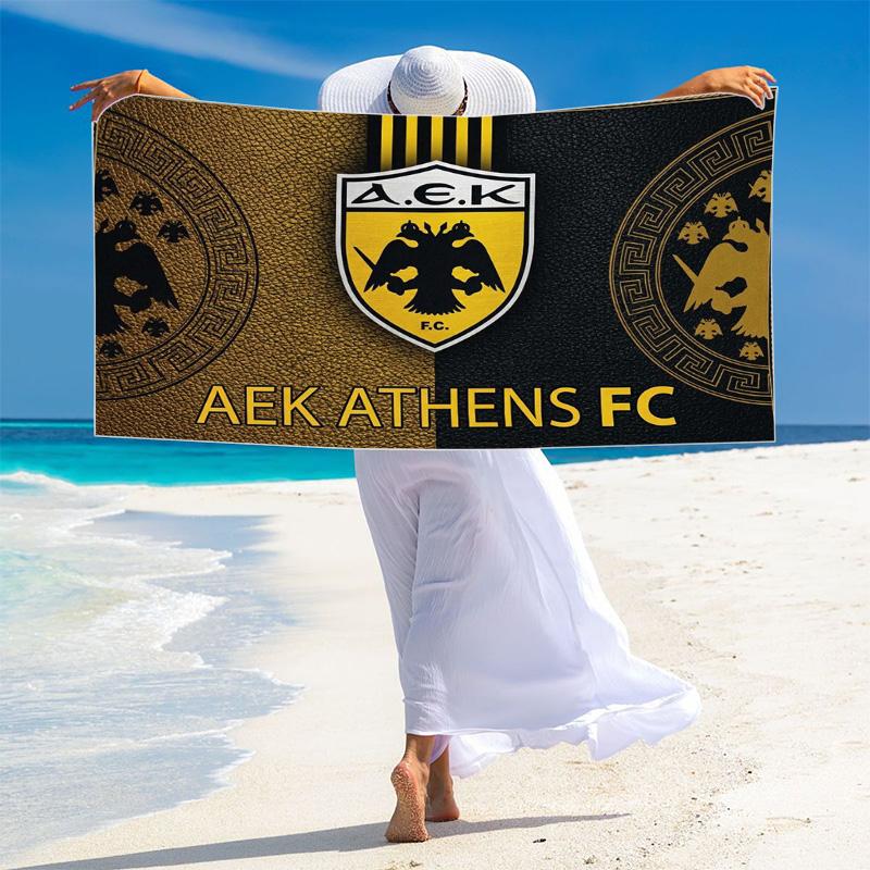 AEK FC Print Beach Towel, Large Soft Quick Dry Towel for Beach Camping Swimming