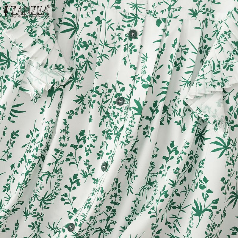 ZANZEA Women Casual Round Neck Print Summer Sleeveless Tank Tops