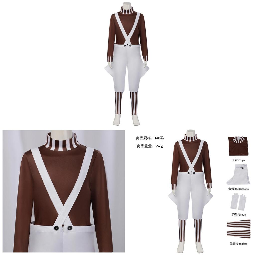Charlie And The Chocolate Factory Cosplay Outfit Met Gerecyclede Vezel Materiaal Voor Cosplay Evenementen En Kostuumfeesten