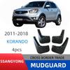 Fits 2011-2018 SsangYong Korando: Leather Tire Mudguard Piva.
