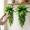 UV Resistant Artificial Persian Fern Leafs Plastic Fake Fern Eucalyptus Decor Vine  Indoor Decor