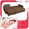 Varius Corner Sofa Bed with Sleeping Function Family Furniture Corner Brown Without