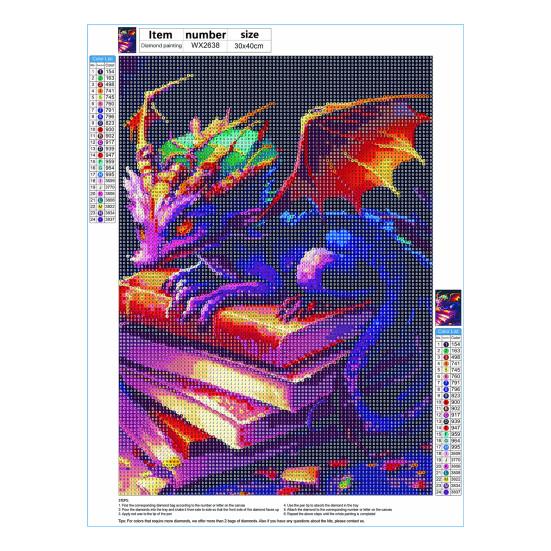 1 Set DIY Rhinestone Painting Kit Exquisite Bright Color Cartoon Pattern Picture Craft Home Decoration