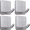 4Pcs Punch-Free Wall Mount Hook 304 Stainless Steel Kitchen Bathroom Home Hanging Hook