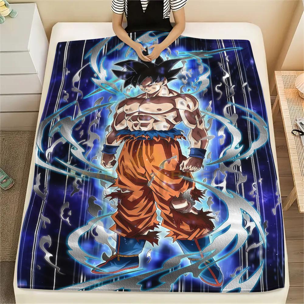 

Son Goku Print Flannel Blanket, Soft Warm for Bedrooms Sofas Beds, Perfect for Travel Picnic Chair -HE14 75x90cm