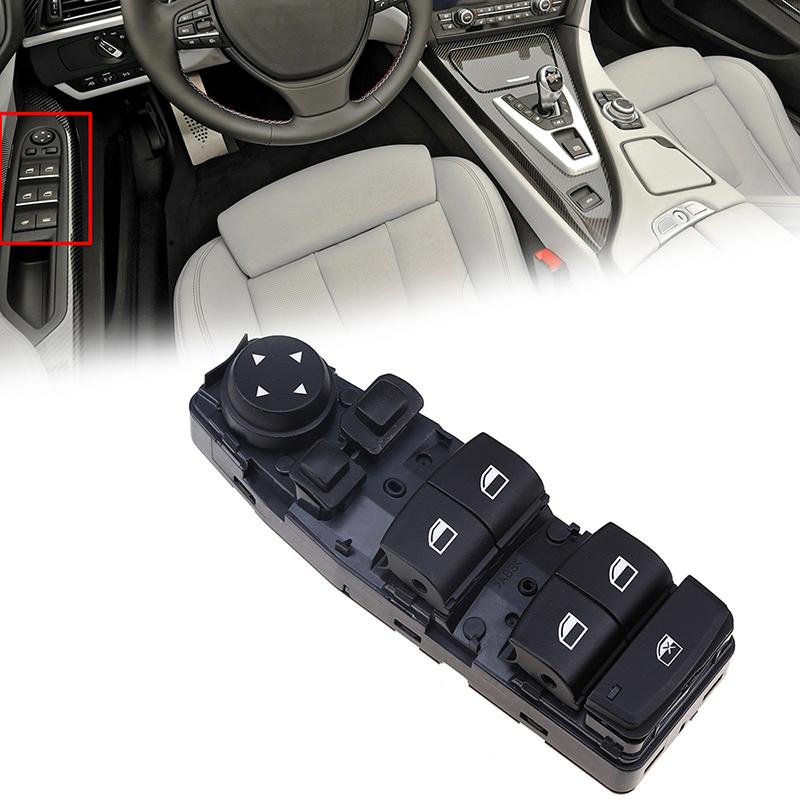 ABS Plastic Car Driving Position Master Power Window Control Switch Panel for BMW 5-Series F10 Sedan 2011-2017 61319241955