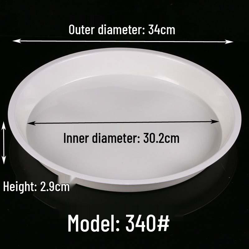 Thickened Round Plastic Flower Pot Water Tray - Large Draining Base for Succulents & Golden Pothos.