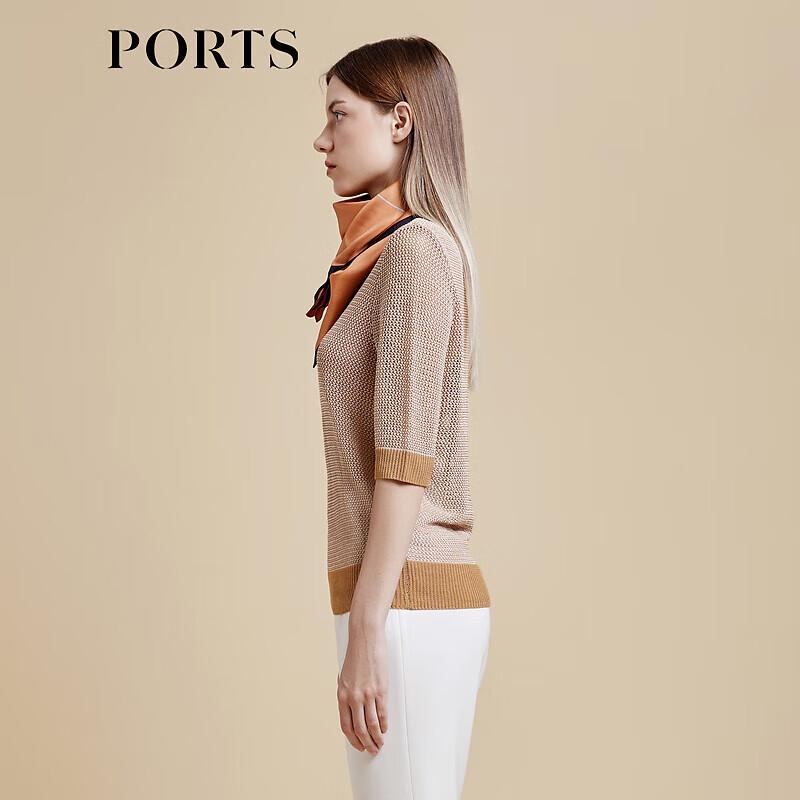 Ports Women's Glossy Hollow-out Knit Top