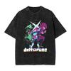Role Playing Games Deltarune Kri Susie Ralsei The Dark World Graphic Print T-shirts Men Women Vintage Washed Cotton Tops