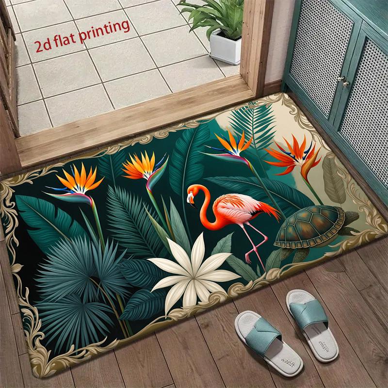 Tropical Flamingo Pattern Living Room Decoration Home Sofa Non-Slip Carpet Study Bedroom Tatami Children'S Soft Floor Mat