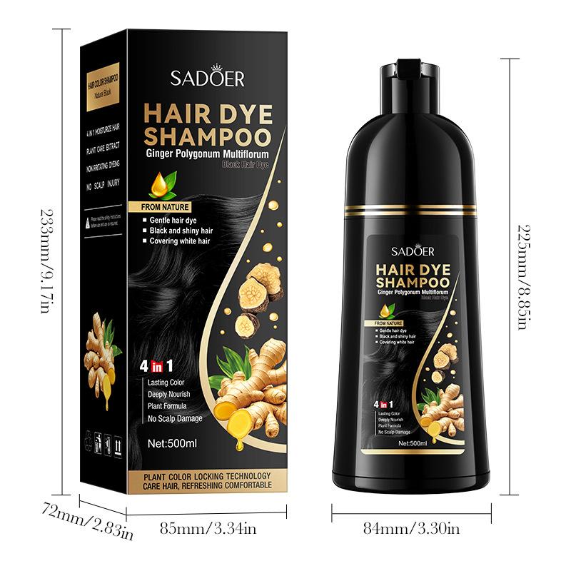 Ginger Ginseng Black Dyeing 500ml Natural Blackchestnut Brown Skin Care Products