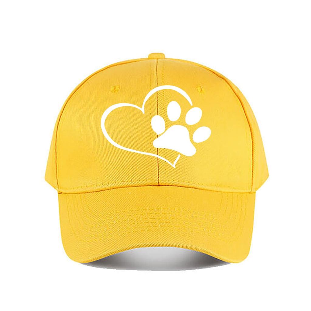 Heart Paw Print Baseball Cap Baseball Cap Fashion Unisex Sunhat Womens Outdoor Sports Snapback Cap