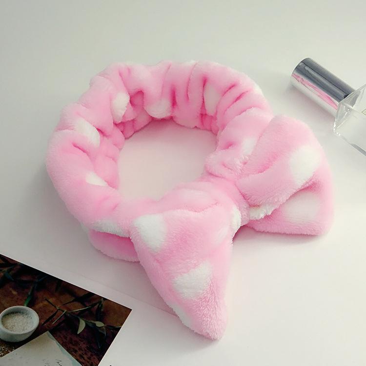 Cute Coral Fleece Soft Bow Headbands For Women Girls Fashion Bath Hair Holder Hairbands Hair Bands Headwear Hair Accessories