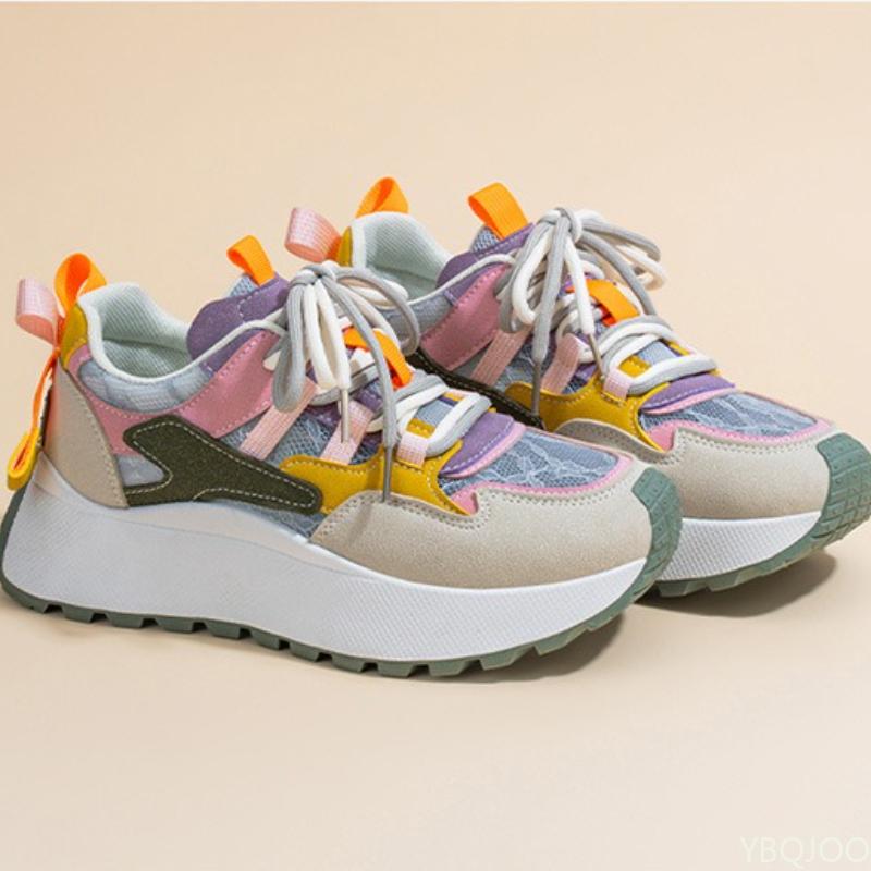 Summer running sports casual mesh breathable hollow out women's shoes simple comfortable non slip wear-resistant women's shoes