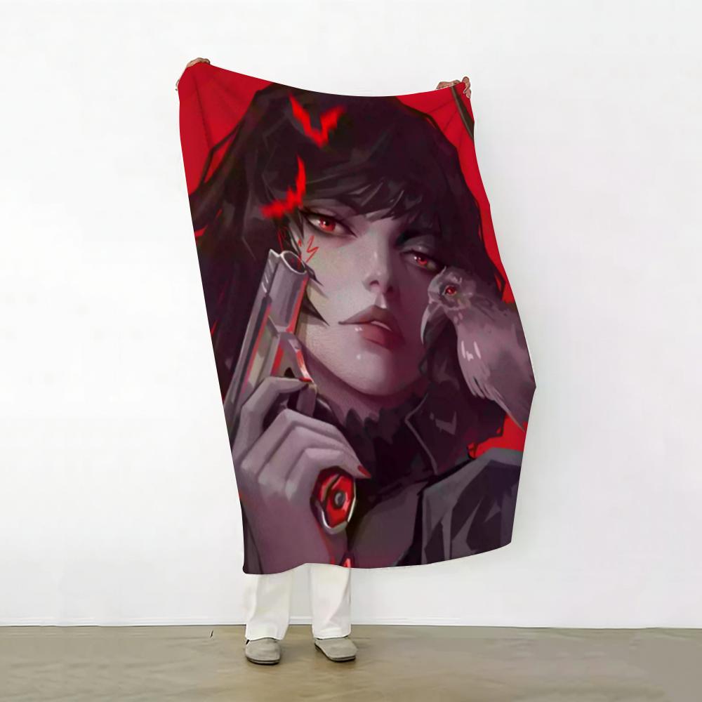 Game D Deadlock Throw Soft Warm Flannel Fleece Throw Blanket for Sofa Bed Travel Home